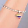 Huoonew Fit Original Pan Charm Bracelet Authentic 925 Sterling Silver Engrave Dominican Map Bead For Making DIY Berloque DIY 4
