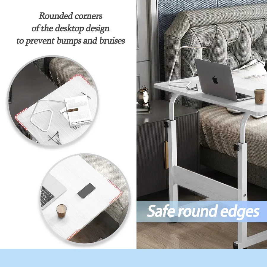 PORIYA Mobile Laptop Desk Computer Table Stand Adjustable Bed Bedside Portable Study AU - 4