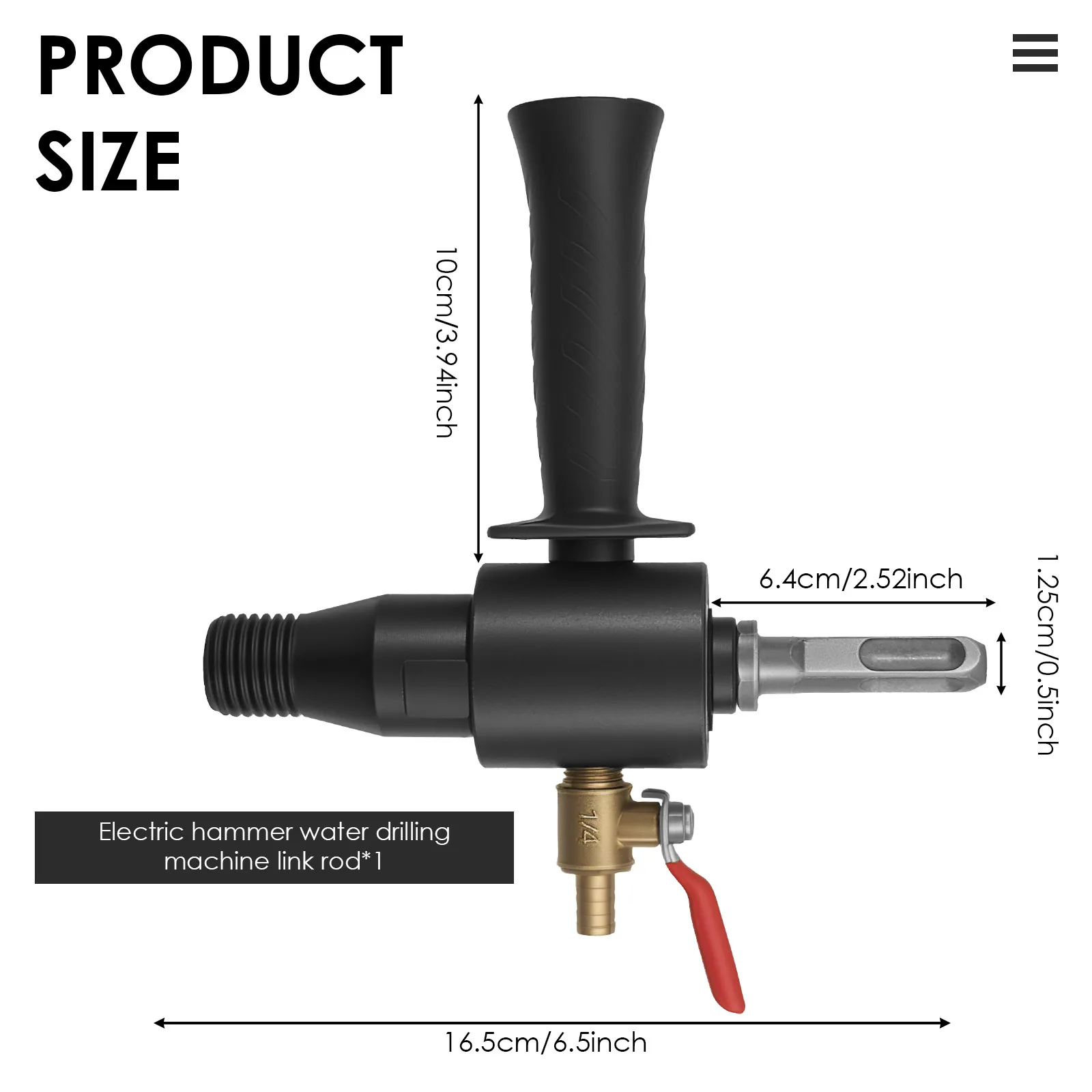Carbon Steel Electric Hammer Adapter Drill Bit with Water Injection Converter