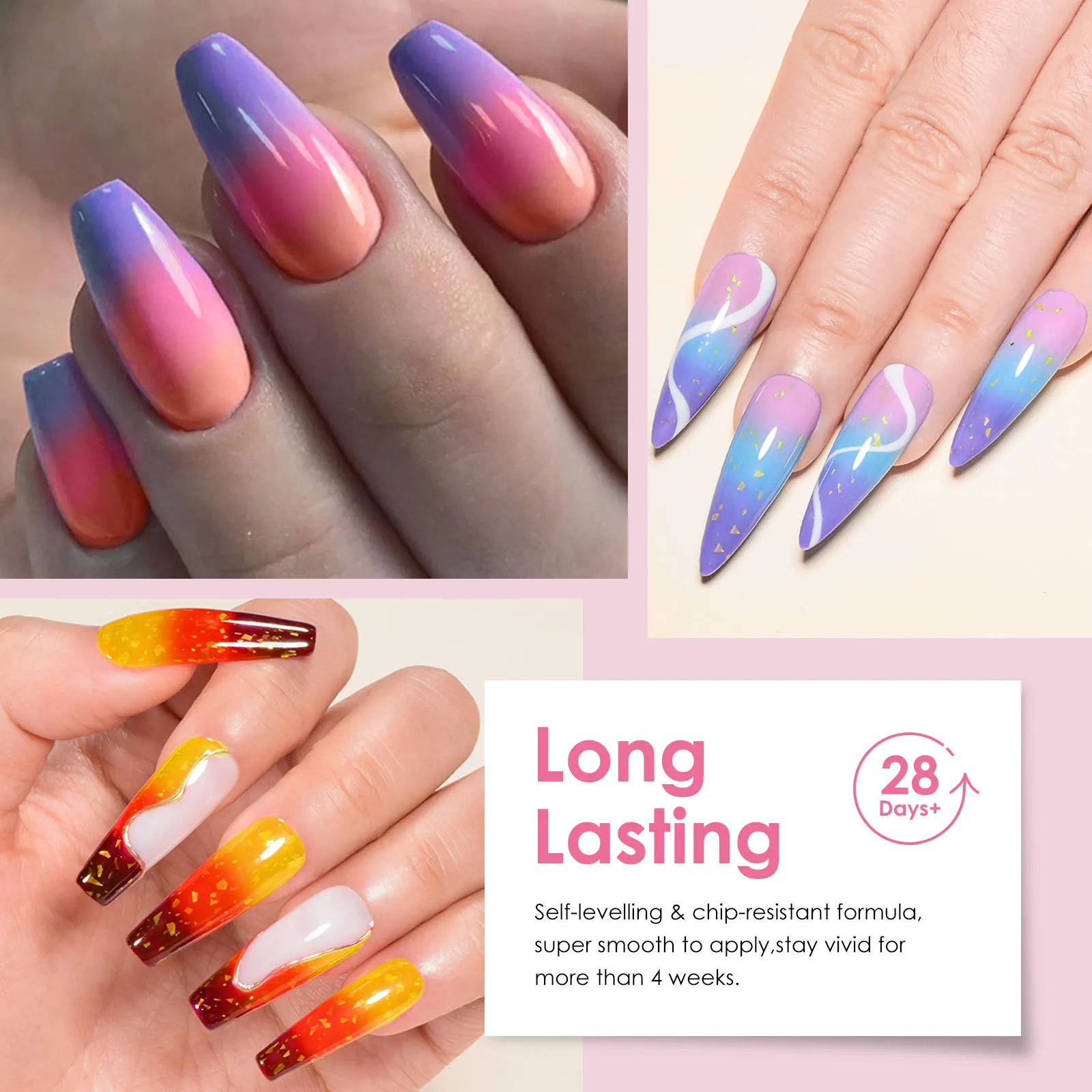 12PCS Temperature Nail Gel Set 3-Layers Change Color Polish Autumn Popular Colors Gel Soak Off UV Nail Manicure Art Varnish Kit 5