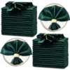 24PCS 30x30cm Wedding Dark Green Satin Napkin Wholesale Soft Table Napkins for Romantic Christmas Party Dinner Table Decoration 1