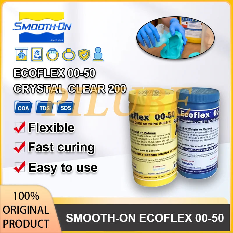SMOOTH-ON ECOFLEX 00-50 and CRYSTAL CLEAR 200 Silicone