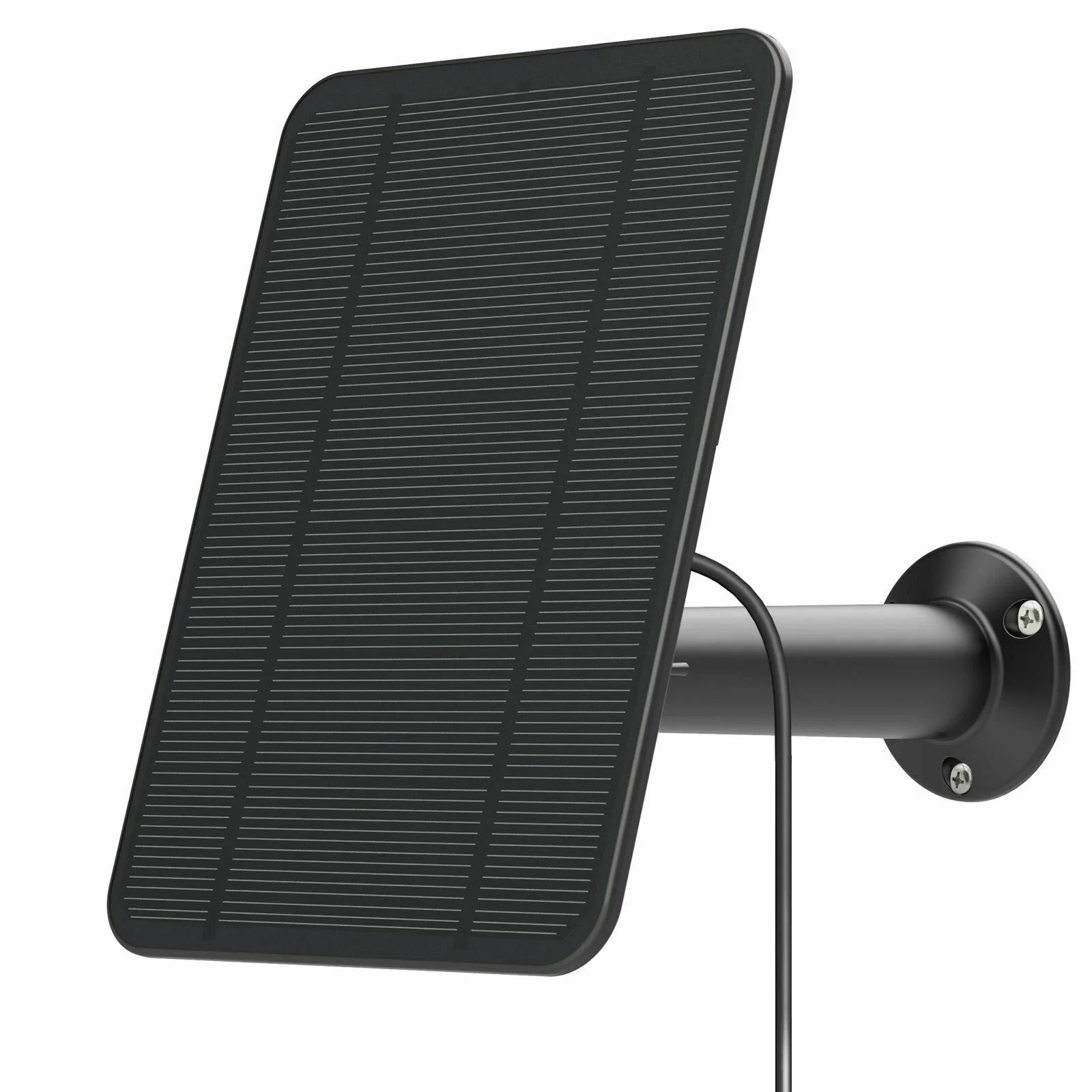 4W solární panel nabíjení pro arlo podstatný reflektor / XL reflektor lanko bovdenu namontovat (black)