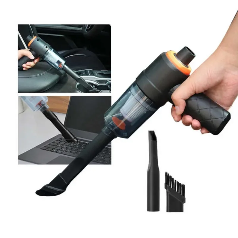 Portable Black ABS Car Vacuum Cleaner with Strong Suction