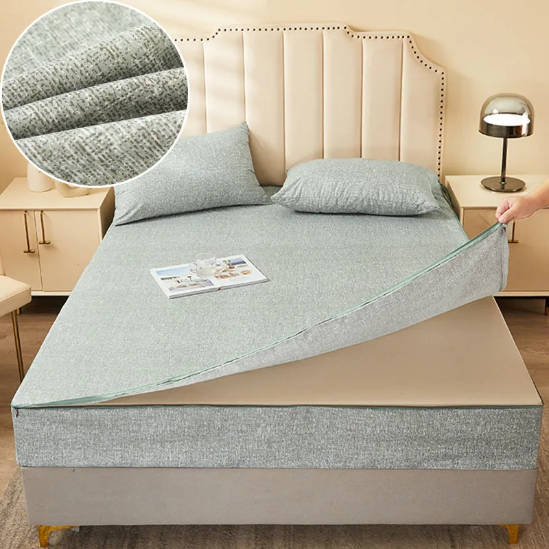 Plain Fitted Sheet150x200 cobre leito Zipper Mattress Protector All