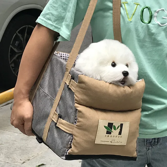 Dog Cat Carrier - Dog Car Booster Seat for Cats Dogs with Dog Travel Car Carrier with Safety Tethers Console Car Seat for Dogs 2