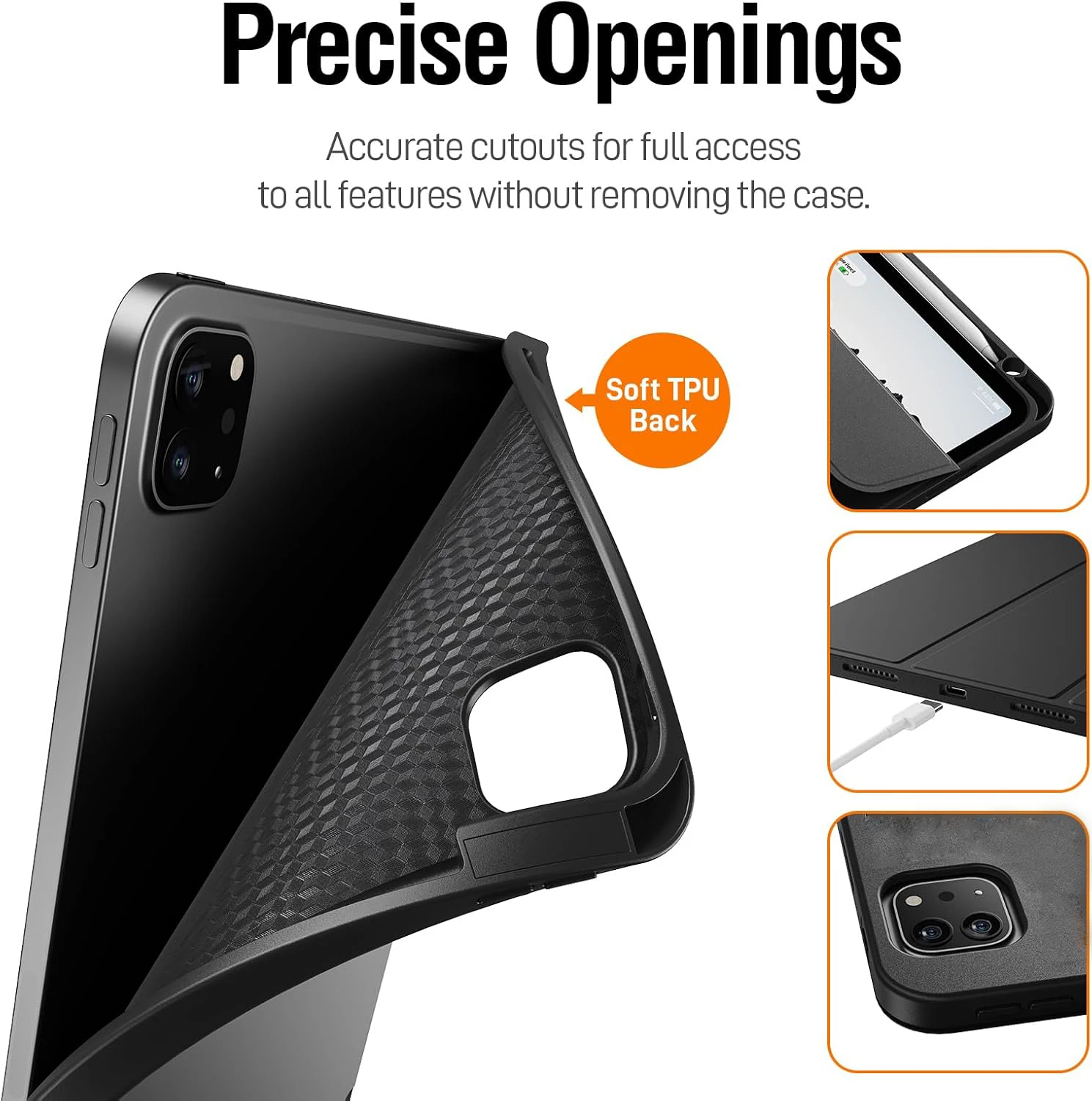 Magnetic Flip Smart Cover with Auto Wake/Sleep Function