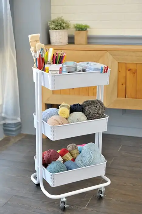 

Metal Craft Storage Cart White Sugar container Container plastic box Cable organizer box Organize Cajas de almacenamiento ropa P