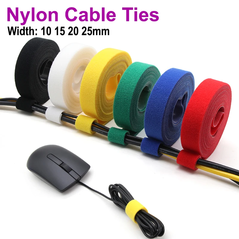 5mrollCableTieHolderSelfAdhesiveTapeDIYAccessoriesNylonStrap