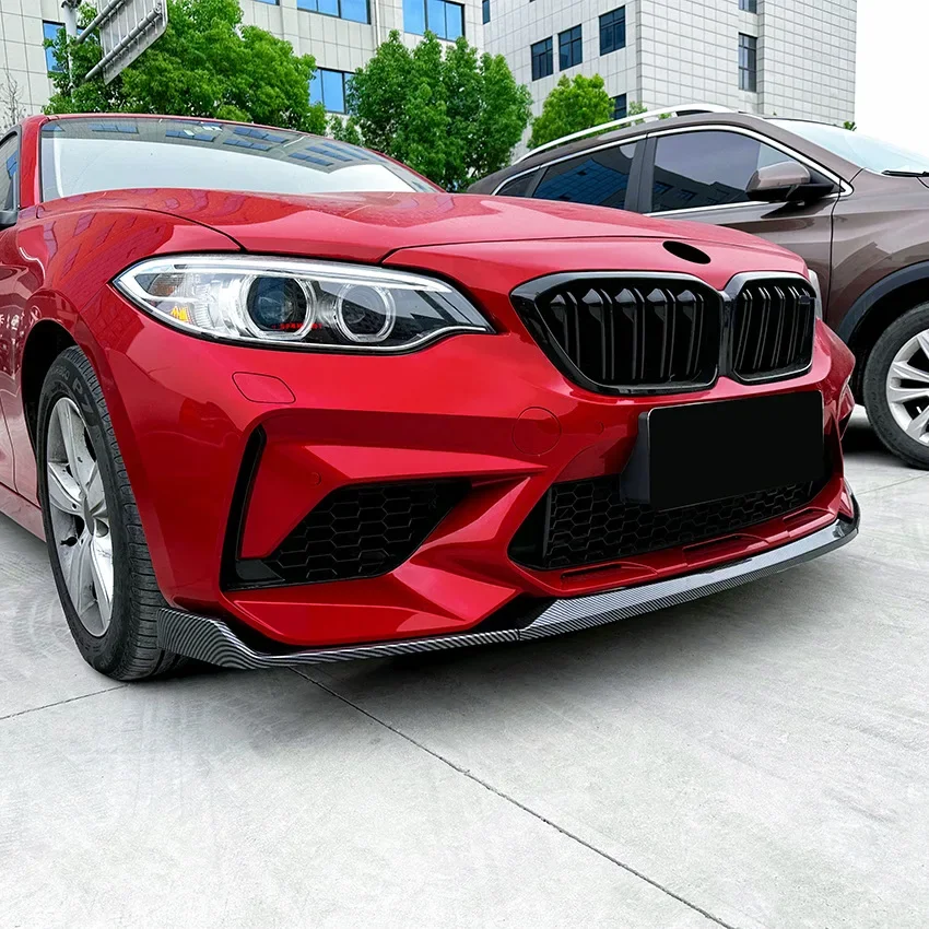 Front Bumper Lip Body Kit Spoiler Splitter Canard for BMW F87 M2 CS Coupe-car bumper spoiler,bumper lip,bumper lip decoration,front bumper decoration,front bumper cover