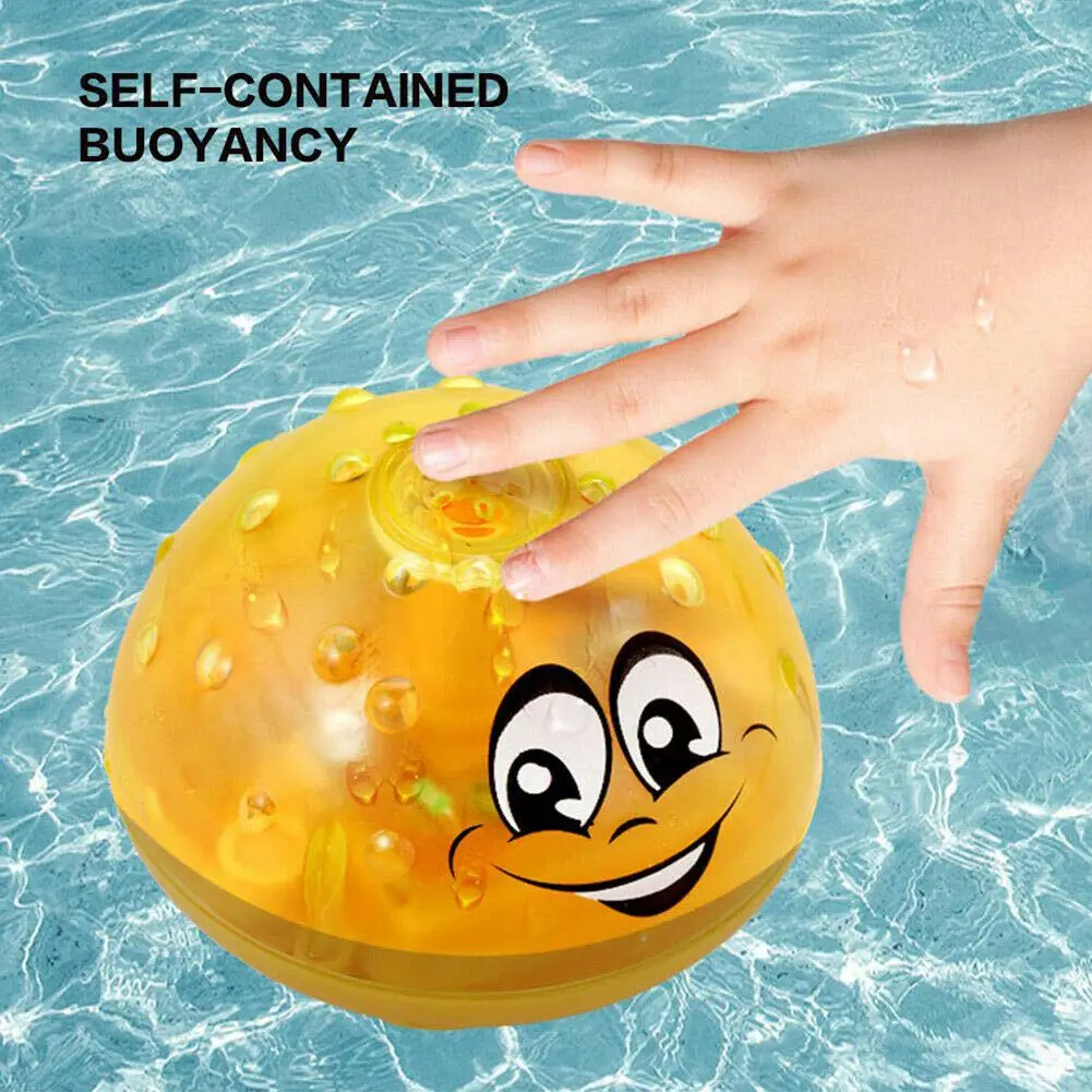 Baby Spray Water Bath Toy Automatic Induction Sprinkle Swim Pool Lighting Gift Summer Outdoor Fun Play Whale Bubble Game Shower