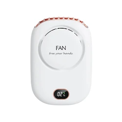 Compact Rechargeable Bladeless Turbo Fan - Ultra Quiet Handheld Fan for Outdoor Sports and Travel (WHITE)