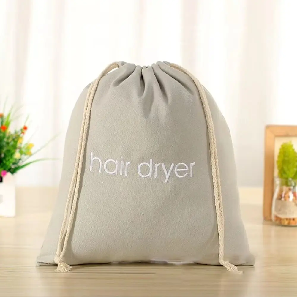 Portable Dustproof Hair Dryer Cloth Bag New Large Capacity Drawstring Hairdryer Bag High Quality Canvas Storage Bag