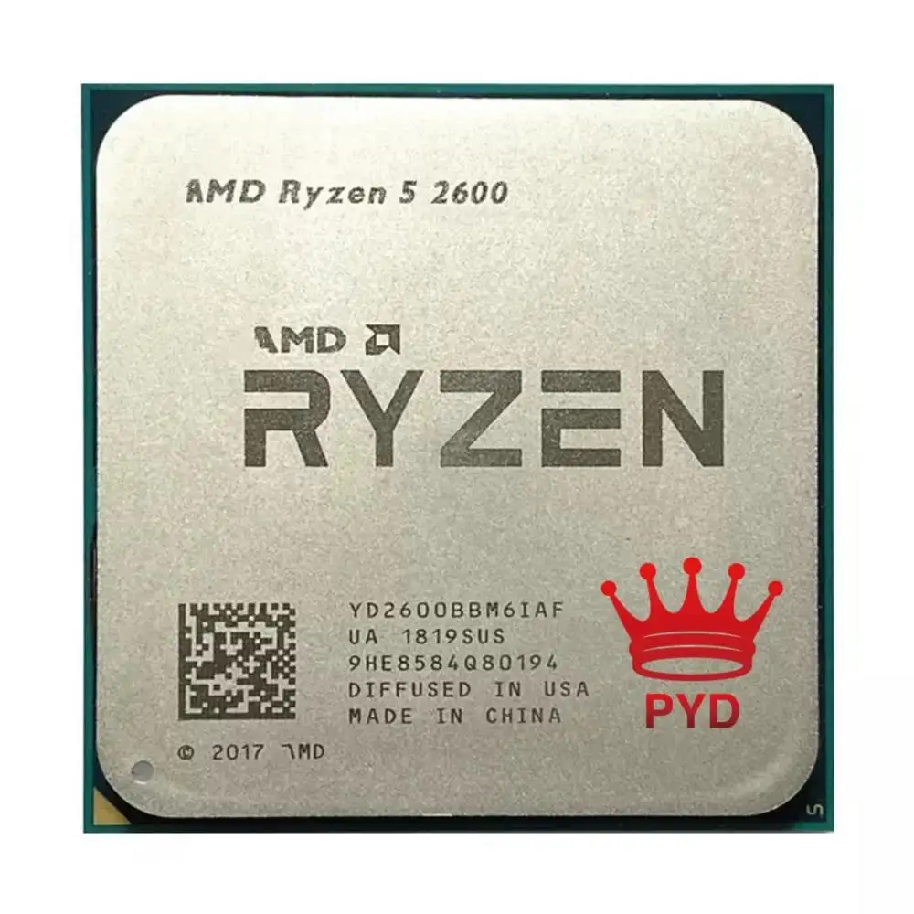 CPU Processor Ryzen 5 2600 3.4 GHz Six-Core Twelve-Core 65W Socket AM4