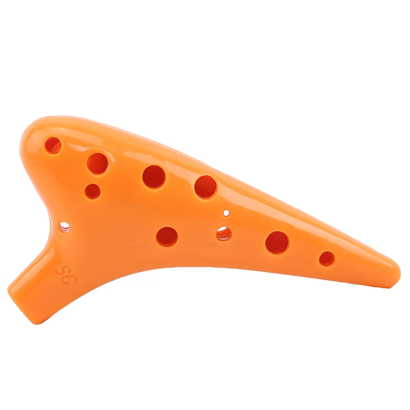 1PC 12-hole Ocarina Resin Plastic Alto C Tuning Multicolor Flute Adult Children's Instrument ceramic ocarina handmade ocarina