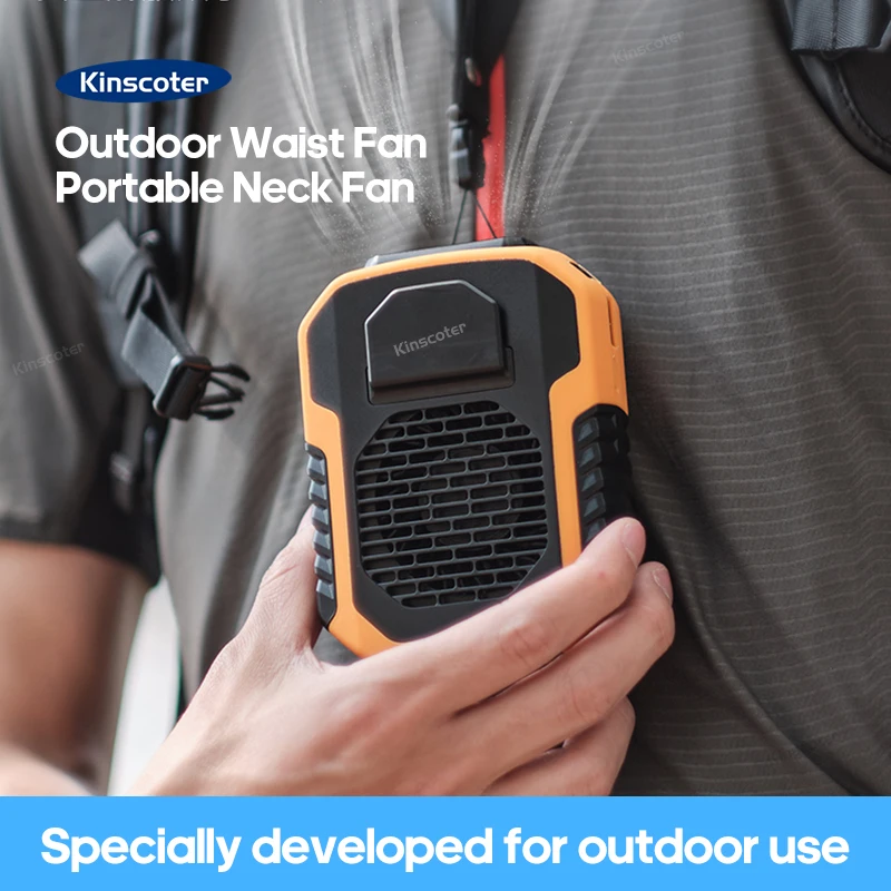 Ventilador de Cintura Suspenso de 6000mah Ventilador de Resfriamento Ventilador de Cintura Portátil ao ar Livreventilador de Pescoço com Banco de Energia para Acampamento Caminhada e Pesca