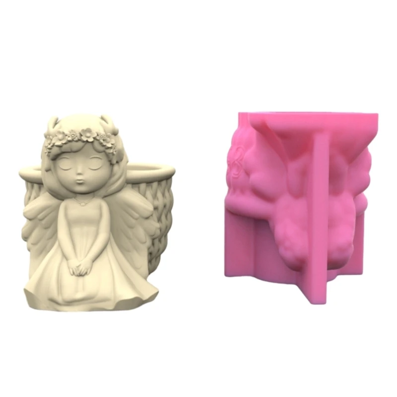 

Силиконовые формы 3D девушка цветочный горшок эпоксидной смолы формы для литья подсвечник формы