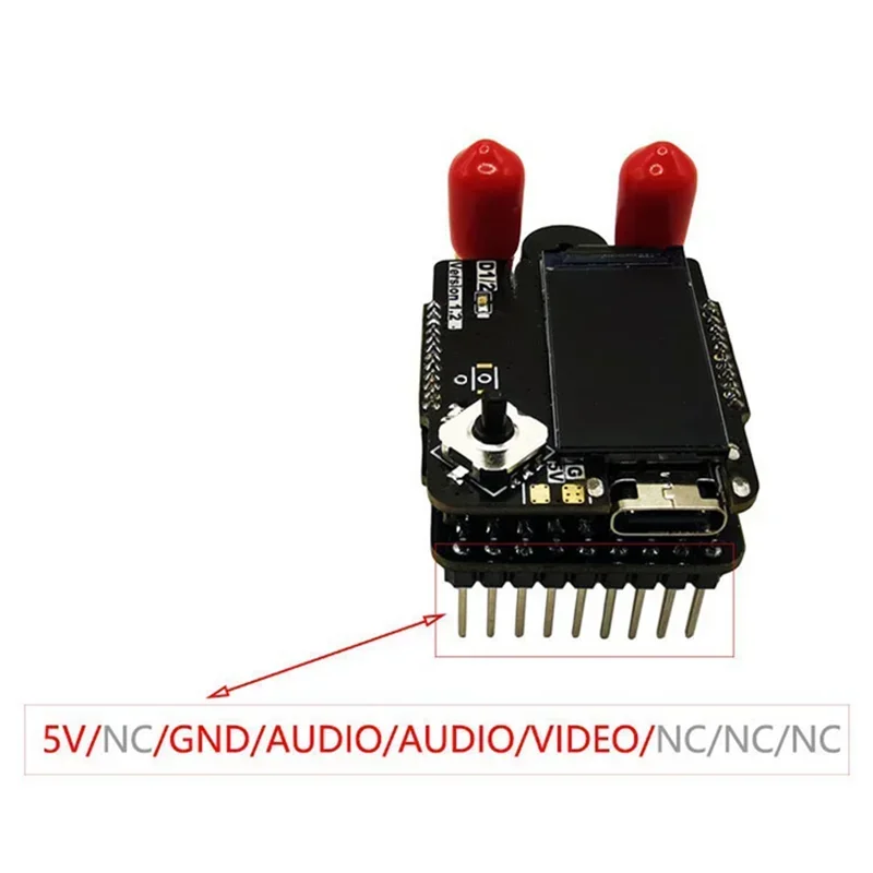 Module RX5808 5.8Ghz pour lunettes SKYZONE et Fatshark, avec antennes démontées.