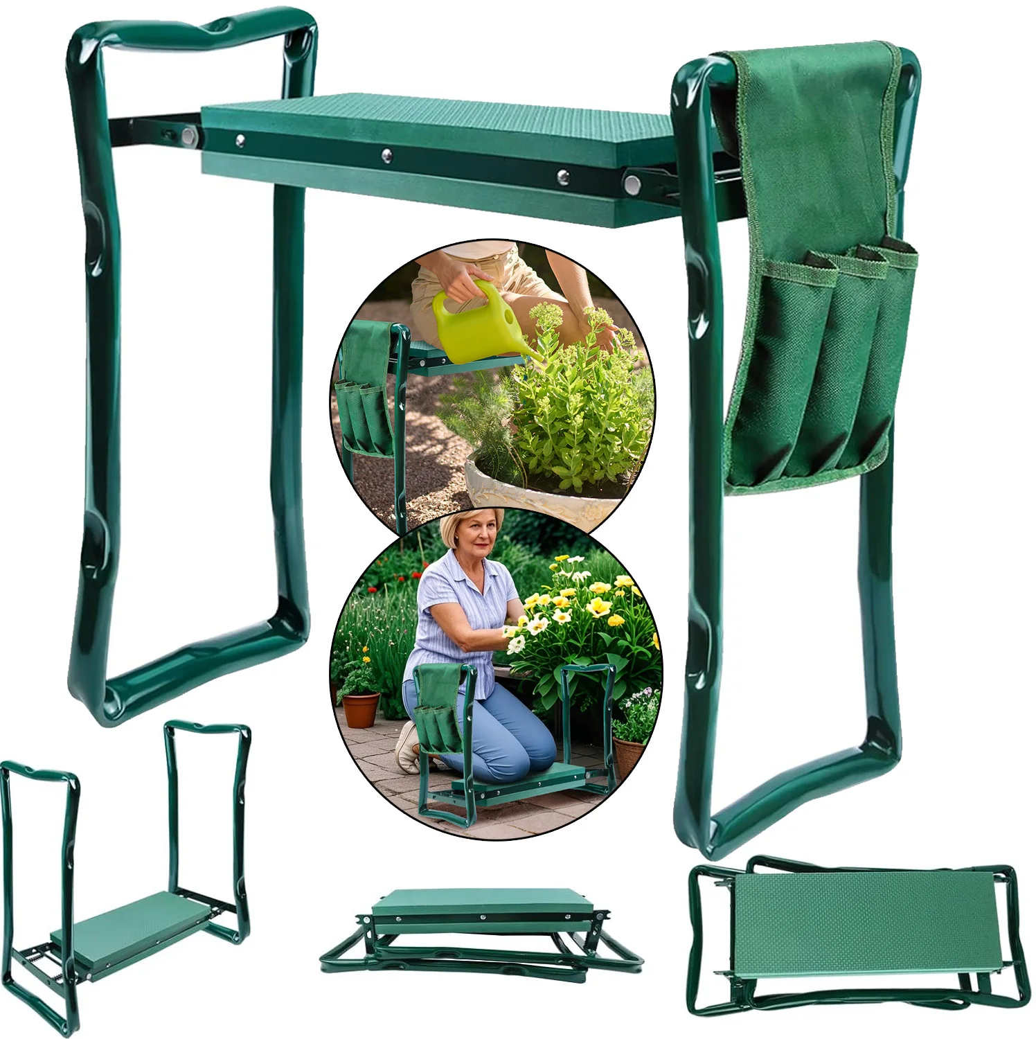 DayPlus Heavy Duty Garden Kneeler Seat with Handles \u0026 Tools Bag, Multi-Use  Foldable EVA Foam Padded Kneeling Stool for Gardening - AliExpress, image size:1496x1500