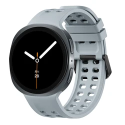 Sport Silicone Strap Wristband - Durable and Comfortable Band Bracelet - Watch 8 Classic 46mm (Light Grey)