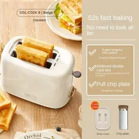 Bear Automatic Bread Maker with Sandwich Heating Function, Compact Toaster for Breakfast, Small Size Toast Sandwich Maker 220V 1