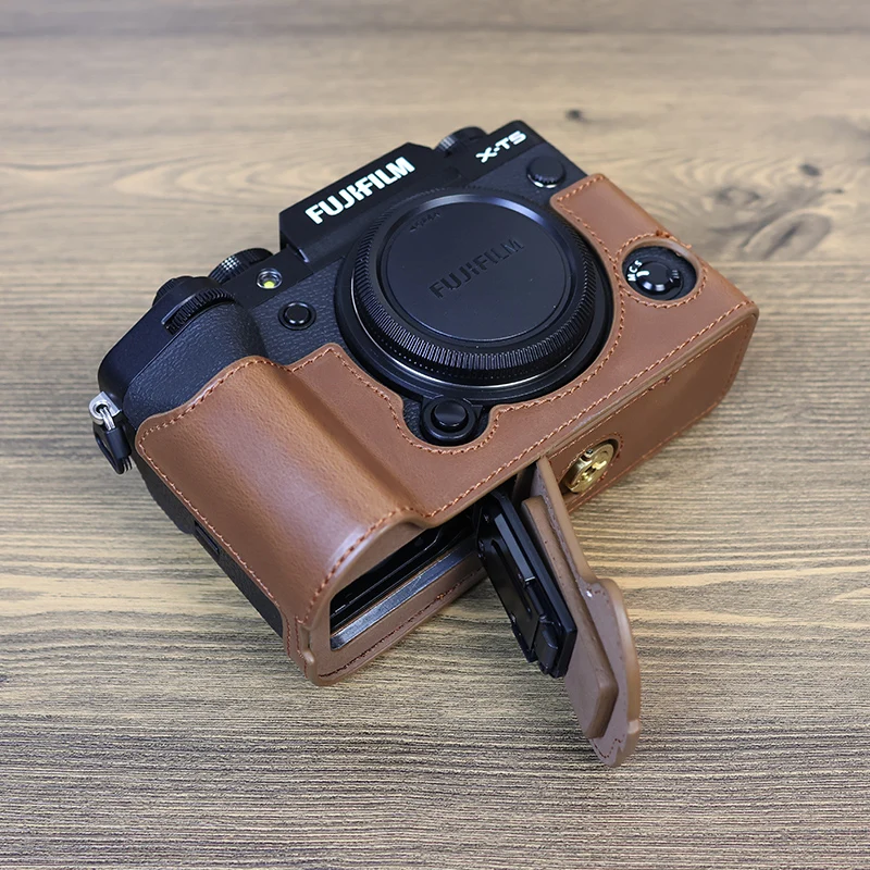 Custodia In Vera Pelle Per Fujifilm XT5 – Fatta A Mano, Mezzo Corpo - Foto 4