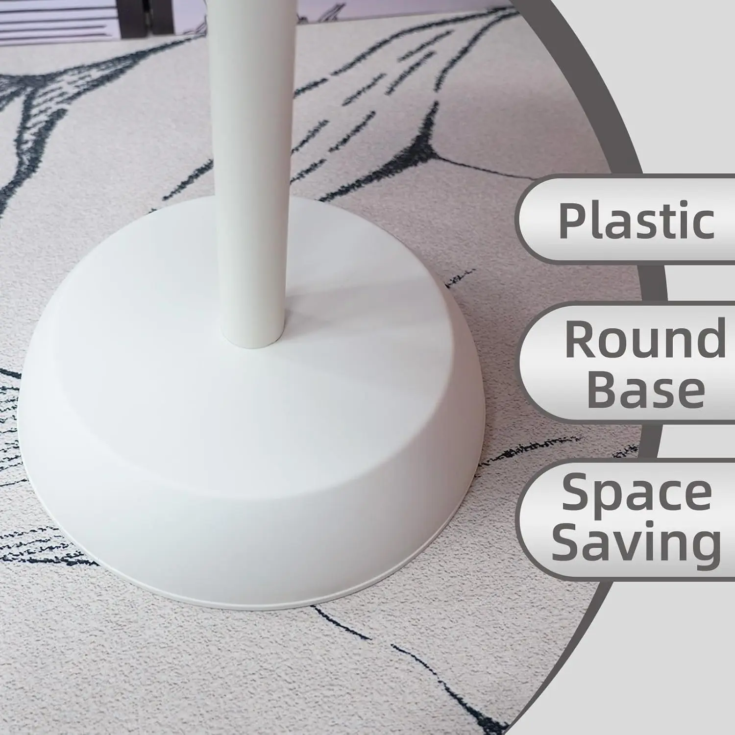 White End Table Small Sofa Side Tables for Bedroom Living Room Table for Small Space Pedestal Coffee Table Cocktail Drink Table 5
