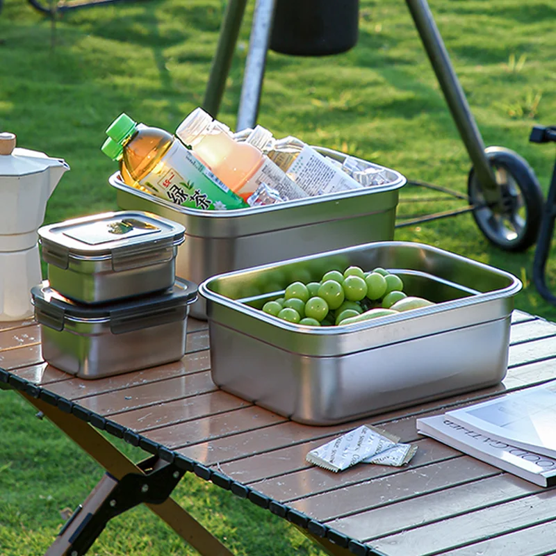 4 Lunch Box Bento Con Posate: Contenitori Per Sandwich E Snack, Riutilizzabili Per Scuola, Lavoro E Picnic - 2