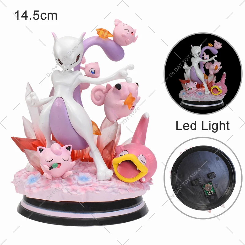 ポケモンアニメフィギュア,LEDライト付きPVCおもちゃ,特殊効果