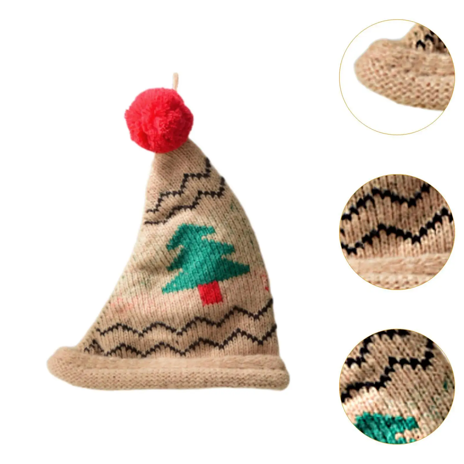 Mini Christmas Decoration Hat Knitted Hat Soft for Holidays Hotel Farmhouse