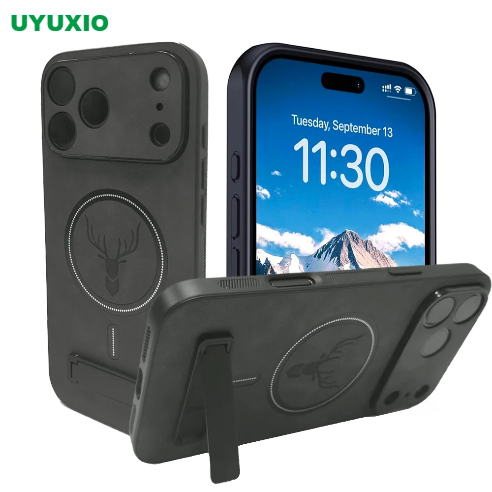 Magnetic Mobile Phone Case with Kickstand and Holder