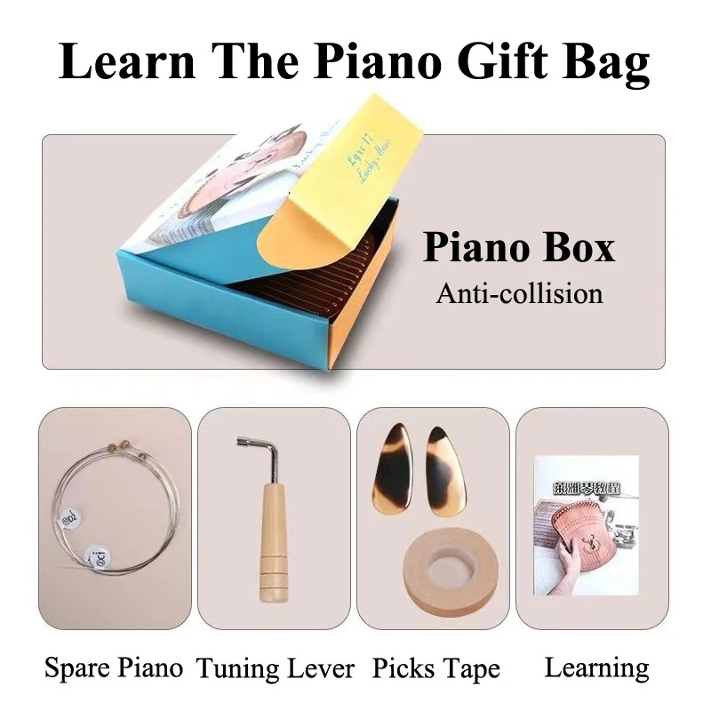 Mini Harp Fingered Stringed Organ 17 Tone Lyre Beech Single Board Style Easy To Use Beginner's Small Instrument Gifts For Kids
