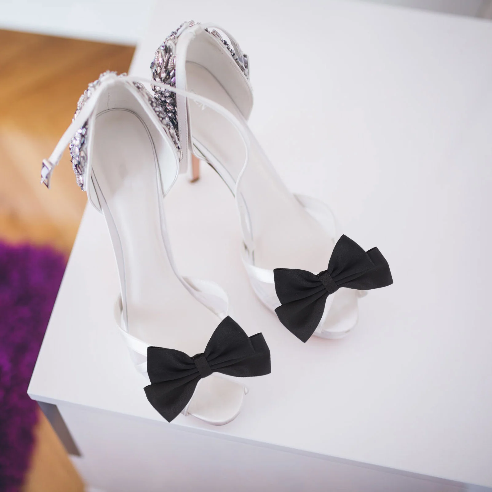 

Bowknot Shoes Buckle Handmade Women Ladies Bow Knot Shoe Clip Decoration Bow Knot Buckle for DIY Shoe Decoration Charms