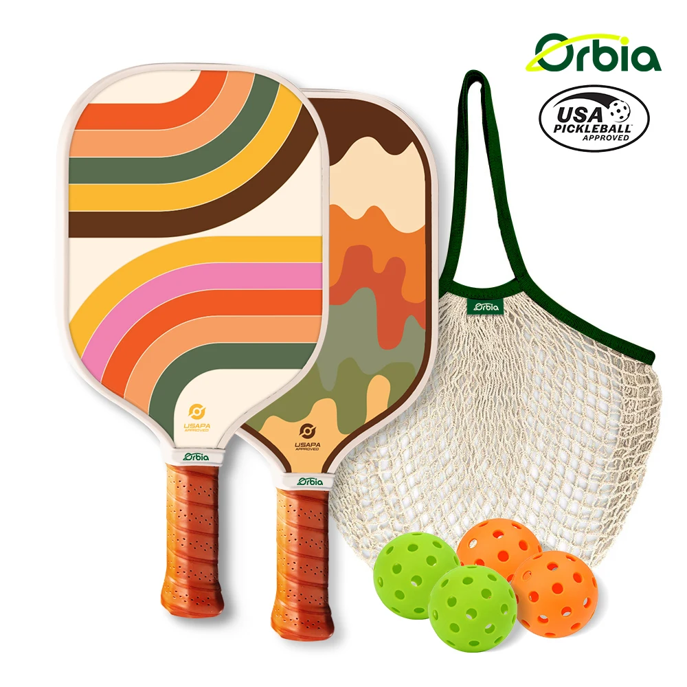 Orbia Sports Pickleball Paddle Set Con Net Bag 4 Balls 2 Paddle Traspirante Grip Pro Set Di Paddle Pickleball In Fibra Di Vetro