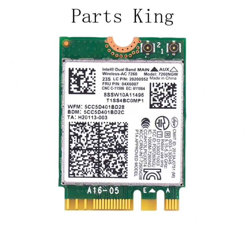 

Для Intel Wireless-AC 7260 7260NGW 7260ac FRU 04X6007 WiFi BT4.0 карта для Lenovo X250 X240 X230s T440 W540 T540 Y70 Yoga Y50