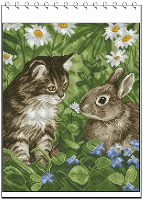 

Коты и кролики 37-43, наборы крестиков Homfun, ремесло, крестики, живопись, украшения для дома