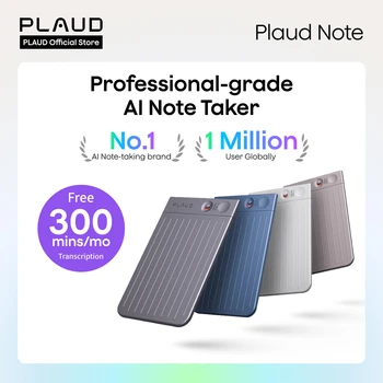 PLAUD Note AI Voice Recorder – Smart Notetaker with App Control, AI Transcription & Summaries, Supports Arabic + 112 Languages, 64GB Memory, Dual-Mode Recording for Lectures, Meetings & Calls