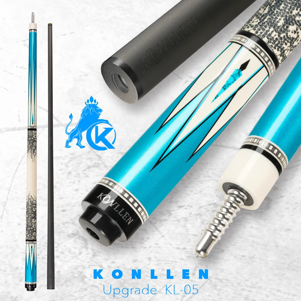 KONLLEN カーボンファイバービリヤードキュー 12.5mm 3/8 *8 ラジアル