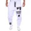 Men's Active Sweatpants Letter Print Joggers Trousers Drawstring Elastic Waist Fitness Gym Sports Pants Autumn Winter 2
