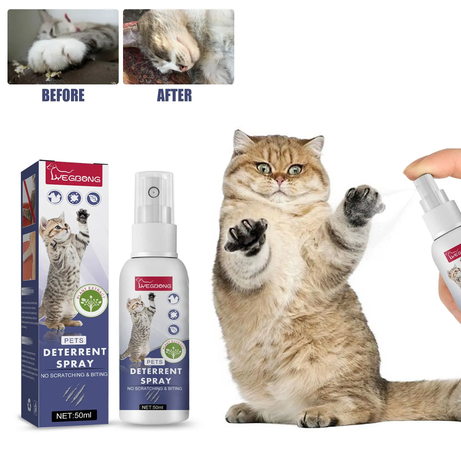 

Pet Scratch Deterrent Spray Prevent Scratching Chewing Sofa Furniture Protector Bitter Anti Gnawing Cat Scratch Training Liquid