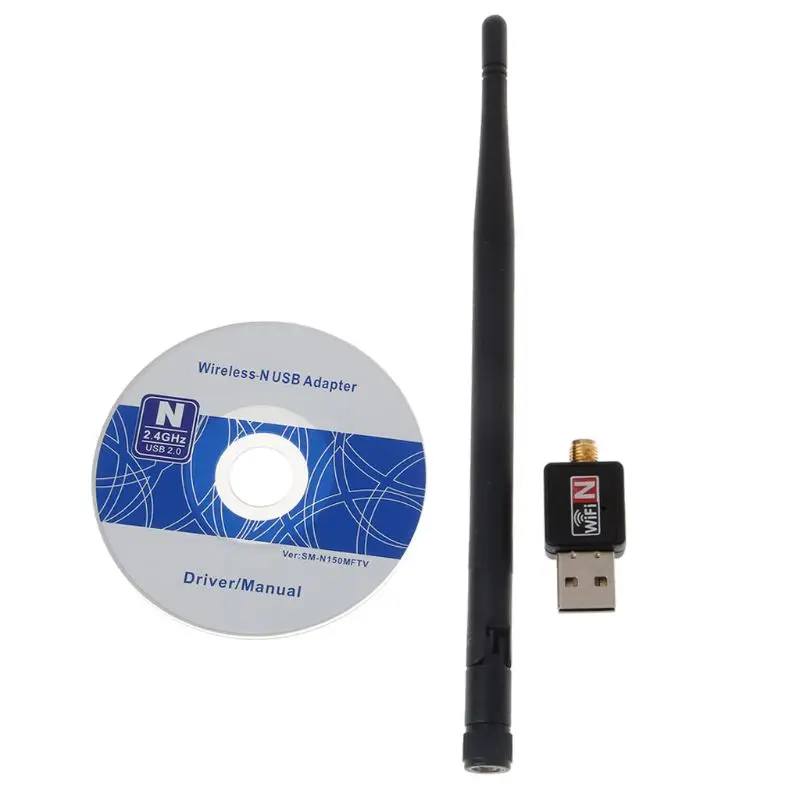 Mini USB Wifi Adapter 150Mbps 2dB 5dB Antenna  Lan Card PC Wi-fi Receiver Drop Shipping