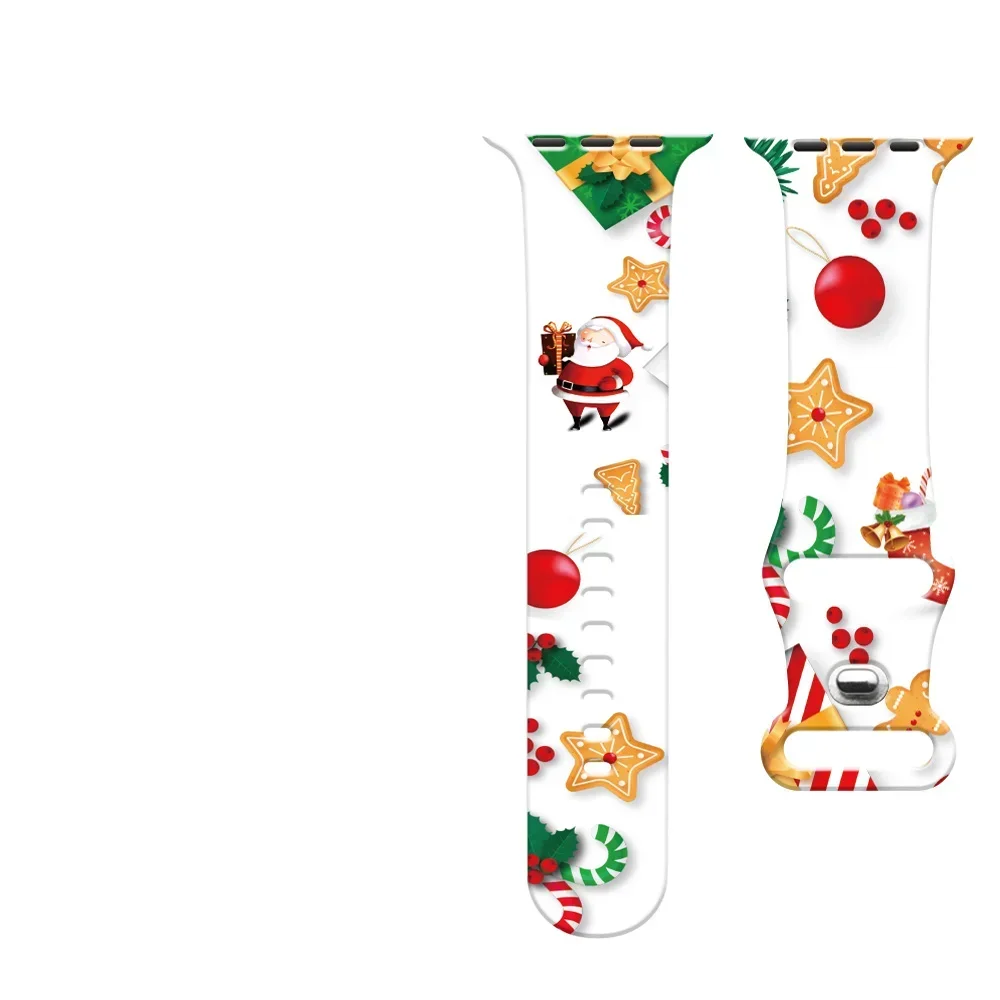 Festive Silicone Sport Strap for Smartwatch - Christmas Edition