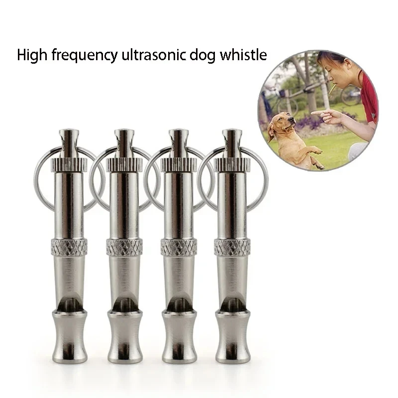 Adjustable Stainless Steel Dog Training Whistle Professional Bark Control Device Durable Pet Behavior Correction Tool for Active