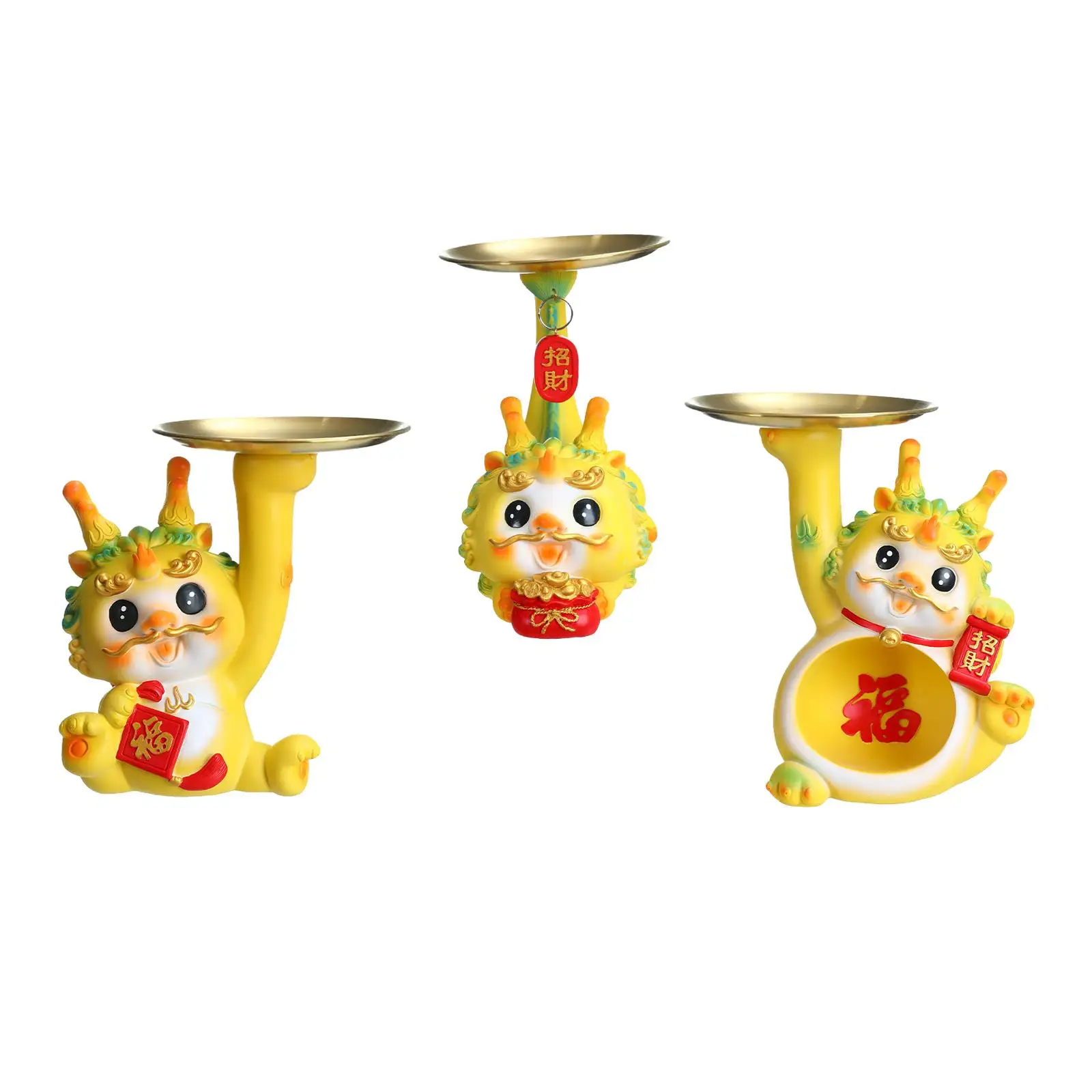 

Скульптура дракона с подносом для хранения, украшение для спальни, гостиной, рабочего стола