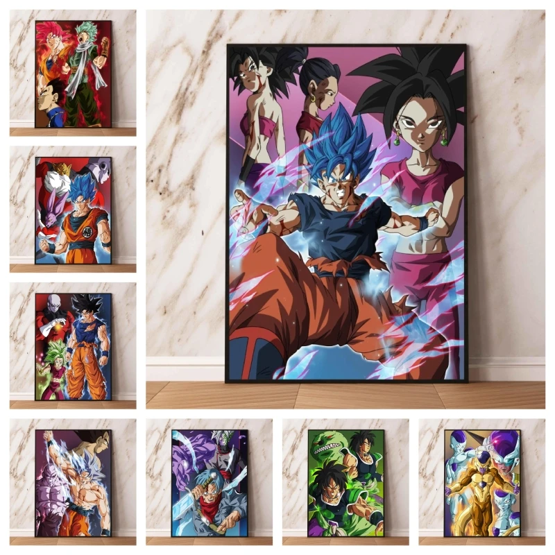 

Japanese Anime Canvas Paintings Dragon Ball Goku Comics Pictures Friends Gifts Room Home Poster Toys High Quality Art Prints