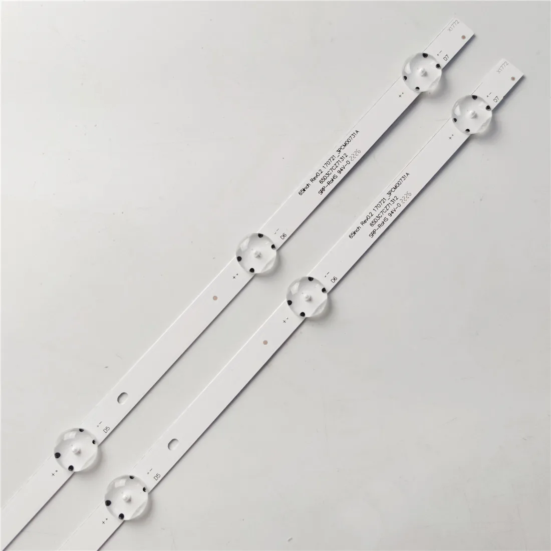 Led Backlight Strip Lâmpada para Grunewing 65 Vlx 7730 bp 7100 7065 8000 Lnnntek Rev0.2 170721 _ 3pcm00731a Zyr65600-aa - Imagem 5