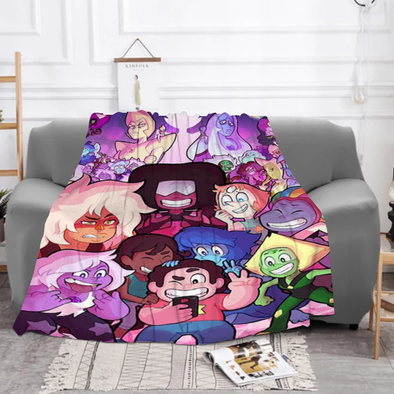 

Steven Universe 3D Printing Baby Blanket Sofa Winter Furry Bed Blankets & Throws Machine Washable Throw Fluffy Soft Fleece Beds