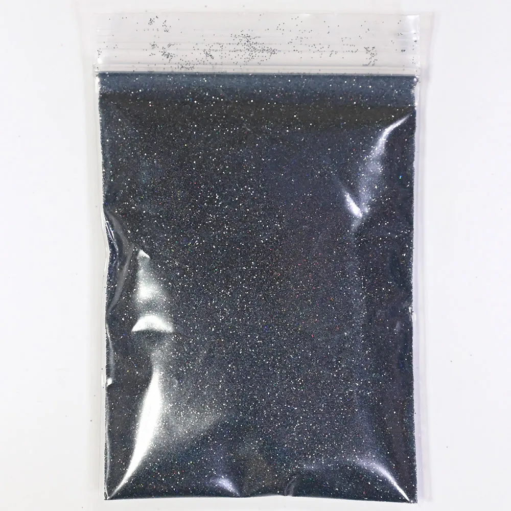 Laser Silver Holographic Chrome Nail Powder - Extra-Fine Glitter for Mirror Effect Nail Art, 50g