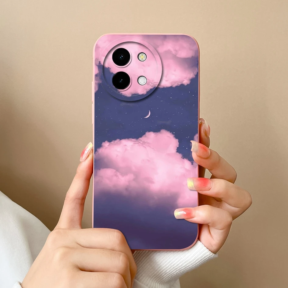 Stylish Painted Anti-Slip Liquid Silicone Phone Case