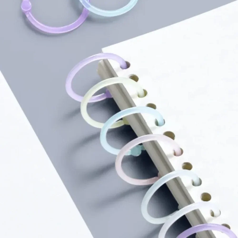 15mm Loose Leaf Binder Rings 32pcs Notebook Refill Keychain Ring DIY Photo Album Circle Clamps Office Binding Supplies